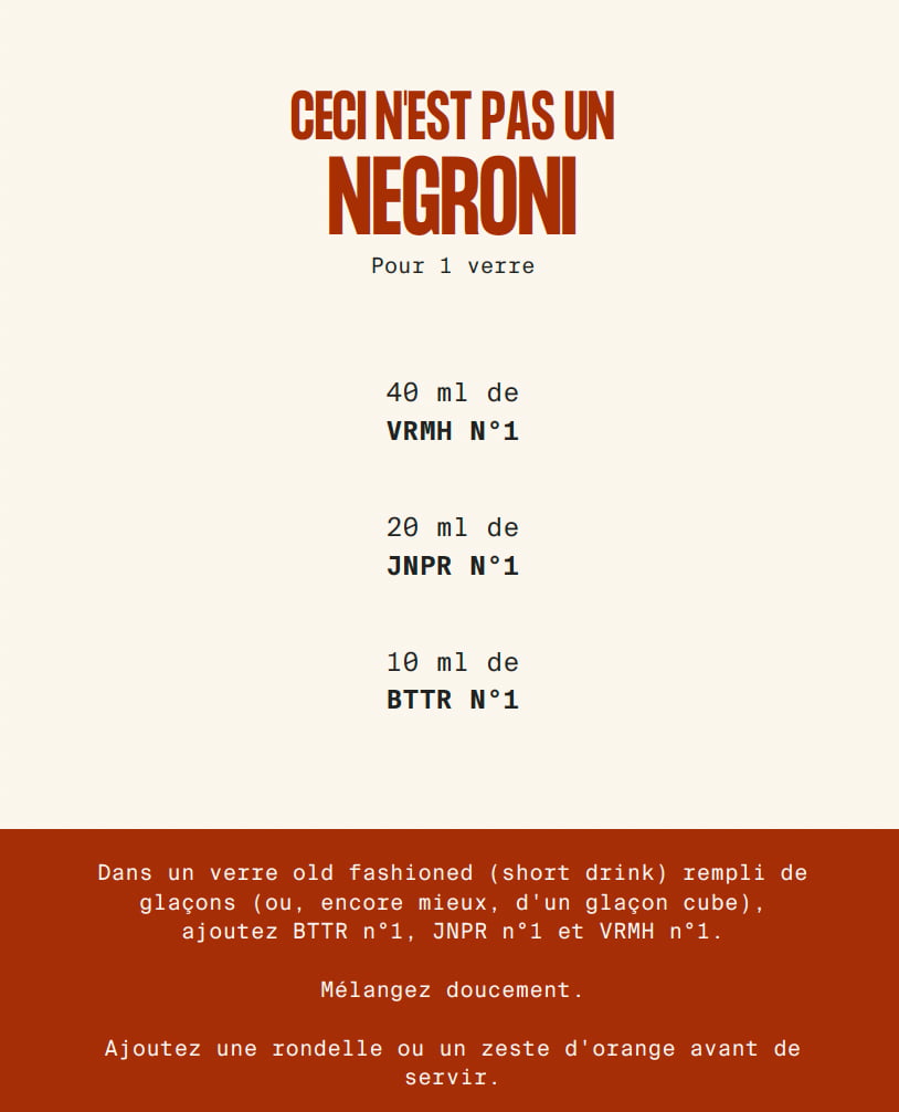 VRMH N1 Negroni Recipe